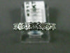 ESTATE .07CT DIAMOND 14K WHITE GOLD 3D CLASSIC 7 STONE ANNIVERSARY RING #21358