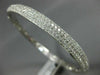 WIDE 2.26CT DIAMOND 18KT WHITE GOLD 3D MULTI ROW SEMI ETERNITY BANGLE BRACELET