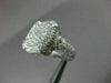 ESTATE LARGE 1.13CT DIAMOND 14KT WHITE GOLD PAVE FILIGREE SQUARE RING BEAUTIFUL!