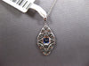 .32CT DIAMOND & AAA SAPPHIRE 18KT WHITE GOLD PRINCESS TEAR DROP FLOATING PENDANT