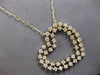 EXTRA LARGE 2.65CT DIAMOND 14KT YELLOW GOLD DOUBLE OPEN HEART SIDEWAYS NECKLACE