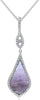 2.70CT DIAMOND & AAA WHITE TOPAZ & AAA AMETHYST 14KT WHITE GOLD 3D HALO PENDANT