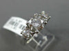ESTATE 2.58CT DIAMOND 14K WHITE GOLD 3 STONE PAST PRESENT FUTURE ENGAGEMENT RING