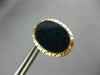 ESTATE LARGE AAA LAPIS 14KT YELLOW GOLD 3D HANDCRAFTED CLIP ON EARRINGS #26366