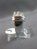 LARGE 1.02CT DIAMOND 14K WHITE GOLD ROUND 3 ROW CHANNEL WEDDING ANNIVERSARY RING