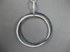 LARGE 1.25CT DIAMOND & SAPPHIRE 18KT WHITE GOLD 3D CIRCULAR INTERTWINING PENDANT
