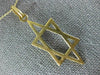 ESTATE LARGE 14KT YELLOW GOLD 3D CLASSIC STAR OF DAVID FLOATING PENDANT #535