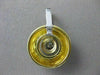 ESTATE LARGE DIAMOND BEZEL SOLITAIRE 14K 2 TONE GOLD HANGING DOMED PENDANT 11900