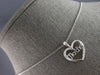 ESTATE .05CT DIAMOND 14KT WHITE GOLD 3D OPEN HEART MOTHER FUN FLOATING PENDANT