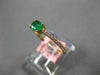 ESTATE .45CT DIAMOND & AAA EMERALD 14KT YELLOW GOLD OVAL & ROUND FRIENDSHIP RING