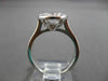 ESTATE .30CT DIAMOND 14K WHITE GOLD HALO BEZEL SEMI MOUNT ENGAGEMENT RING #19230