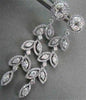 ANTIQUE 4.76CT DIAMOND MARQUISE & ROUND 14KT WHITE GOLD LEAF DROP EARRINGS 21686