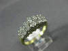 ESTATE WIDE .80CT DIAMOND 14KT 2 TONE GOLD 2 ROW PYRAMID ANNIVERSARY RING #18542