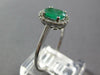 .84CT DIAMOND & AAA EMERALD 14KT WHITE GOLD 3D OVAL & ROUND HALO ENGAGEMENT RING