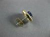 2.70CT DIAMOND & AAA SAPPHIRE 14KT 2 TONE GOLD ROUND HALO STUD EARRINGS #27163