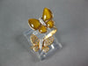ESTATE .03CT DIAMOND & AAA TIGER EYE 18KT ROSE GOLD DOUBLE BUTTERFLY LOVE RING