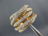 ESTATE EXTRA LARGE 2.37CT DIAMOND 18KT ROSE GOLD MULTI ROW PAVE CRISS CROSS RING