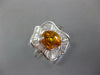 ESTATE 3.71CT DIAMOND & AAA YELLOW SAPPHIRE 18KT WHITE GOLD OVAL BALLERINA RING