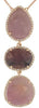 23.95CT DIAMOND & AAA PINK & BROWN SAPPHIRE 14KT ROSE GOLD MULTI SHAPE NECKLACE