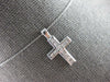 .50CT DIAMOND 14KT WHITE GOLD 3D PRINCESS CHANNEL INVISIBLE CROSS PENDANT #27696