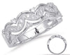 .26CT DIAMOND 14KT WHITE GOLD MULTI LEAF SEMI ETERNITY FILIGREE ANNIVERSARY RING