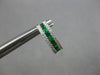 .76CT DIAMOND & AAA EMERALD 14KT WHITE GOLD 3D BAGUETTE & ROUND HUGGIE EARRINGS