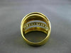 ANTIQUE LARGE .55CT OLD MINE DIAMOND 18KT TWO TONE GOLD 3D MULTI ROW RING #1372