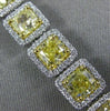LARGE 1.86CT WHITE & FANCY YELLOW DIAMOND 18KT TWO TONE GOLD 3D TENNIS BRACELET