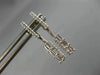 ESTATE .31CT ROUND & BAGUETTE DIAMOND 14KT WHITE GOLD ELONGATED HANGING EARRINGS