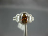ESTATE 1.5CT WHITE & CHOCOLATE FANCY DIAMOND 14K WHITE GOLD OVAL ENGAGEMENT RING