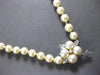 LONG .12CT DIAMOND & AAA SOUTH SEA PEARL 14KT WHITE GOLD FLOWER NECKLACE #27926