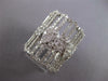 EXTRA LARGE 2.16CT DIAMOND 18KT WHITE GOLD 3D MULTI BAR PEAR SHAPE COCKTAIL RING