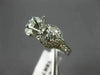 ANTIQUE WIDE .80CT DIAMOND 18K WHITE GOLD ROUND SEMI MOUNT ENGAGEMENT RING 14399