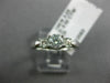 ESTATE .62CT DIAMOND 14K WHITE GOLD FILIGREE PAST PRESENT FUTURE ENGAGEMENT RING