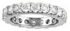 LARGE 2.5CT DIAMOND 14KT WHITE GOLD ROUND SHARE PRONG ETERNITY ANNIVERSARY RING