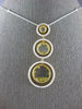 EXTRA LARGE 3.57CT WHITE & FANCY YELLOW DIAMOND 18K 2 TONE GOLD JOURNEY NECKLACE