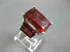 LARGE 18.95CT DIAMOND & AAA PINK TOURMALINE 18K WHITE GOLD 3 STONE COCKTAIL RING