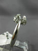 ANTIQUE .16CT DIAMOND 14KT WHITE GOLD 3D FLOWER SEMI MOUNT ENGAGEMENT RING 14766