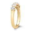 ESTATE 1.0CT DIAMOND 14KT YELLOW GOLD 3D ROUND 5 STONE WEDDING ANNIVERSARY RING