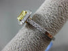 ESTATE 1.06CT GIA FANCY YELLOW DIAMOND 18KT WHITE GOLD HALO 3D ENGAGEMENT RING