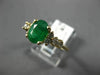 ESTATE 1.45CT DIAMOND & AAA OVAL CUT EMERALD 14KT YELLOW GOLD 3D ENGAGEMENT RING