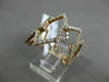 ESTATE MASSIVE .95CT DIAMOND 18KT ROSE GOLD 3D DIAMOND SHAPE SEMI ETERNITY RING
