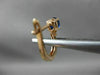 ESTATE .77CT DIAMOND & AAA SAPPHIRE 14KT ROSE GOLD 3D LEVERBACK HANGING EARRINGS