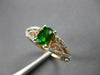 1.5CT DIAMOND & AAA TSAVORITE 18K WHITE & ROSE GOLD OVAL & ROUND ENGAGEMENT RING