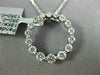 ESTATE .87CT DIAMOND 18KT WHITE GOLD 3D CIRCLE OF LIFE JOURNEY FLOATING PENDANT