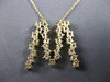 ESTATE LARGE 1.67CT DIAMOND 14KT YELLOW GOLD HANDCRAFTED M INITAL FUN NECKLACE