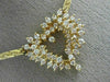 ESTATE 1.20CT DIAMOND 14KT YELLOW GOLD CLASSIC FANCY OPEN HEART NECKLACE #6034