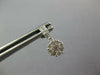 ESTATE SMALL .50CT DIAMOND 14KT WHITE GOLD 3D FLOWER CLUSTER HANGING EARRINGS