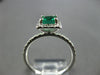 1.21CT DIAMOND & AAA EMERALD 14KT WHITE GOLD SQUARE HALO CLASSIC ENGAGEMENT RING