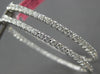 ESTATE LARGE 2.24CT DIAMOND 18K WHITE GOLD OVAL INSIDE OUT HOOP HANGING EARRINGS
